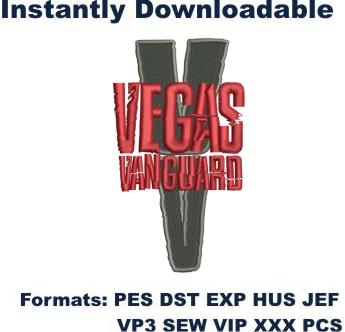 Vegas Vanguard indoor embroidery design